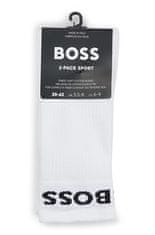 Hugo Boss 2 PACK - pánské ponožky BOSS 50469747-100 (Velikost 39-42)