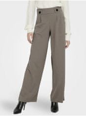 Jacqueline de Yong Hnědé dámské široké kalhoty JDY Geggo M/32