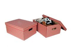 Emba Krabice úložná s víkem - červená / A3 / 44 x 32 x 20 cm