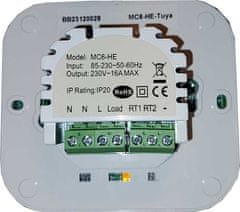 HADEX Prostorový termostat programovatelný wifi MC6-HE, Tuya