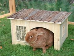 Kerbl Domeček pro králíky s jeslemi na seno 42x34,5x27 cm