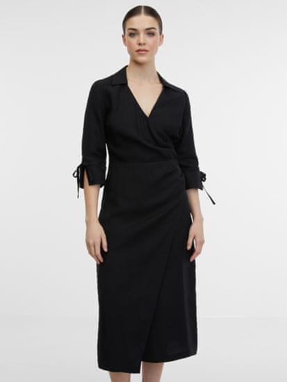 Orsay Černé dámské zavinovací šaty