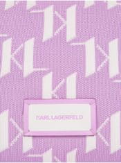 Karl Lagerfeld Bílo-fialová dámská vzorovaná kabelka KARL LAGERFELD Monogram Knit UNI