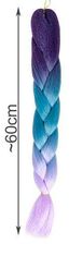 Soulima Syntetické copánky na vlasy ombre blue/fio W10342