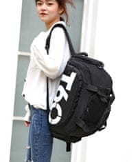 Camerazar Černý sportovní batoh 2v1 pro trénink a cestování, nylon, rozměry 45x25x30 cm