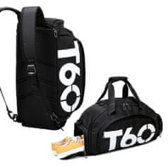 Camerazar Černý sportovní batoh 2v1 pro trénink a cestování, nylon, rozměry 45x25x30 cm