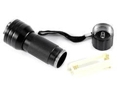 Camerazar Mini UV Svítilna Detektor, Černá, Hliníková Slitina, 101x35 mm
