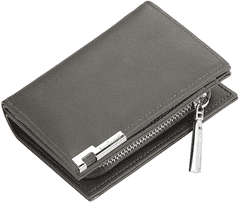 Camerazar Pánská peněženka s organizérem na karty, šedá, ekologická kůže, 12x9x3.5 cm