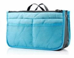 Camerazar Cestovní kosmetická taška s organizérem, 8 vnějšími přihrádkami, rozměry 27,5 cm x 17,9 cm x 8 cm