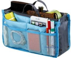 Camerazar Cestovní kosmetická taška s organizérem, 8 vnějšími přihrádkami, rozměry 27,5 cm x 17,9 cm x 8 cm