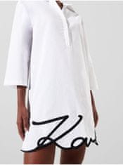 Karl Lagerfeld Bílé dámské šaty KARL LAGERFELD Karl DNA Signature L