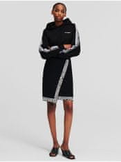 Karl Lagerfeld Černá dámská úpletová sukně KARL LAGERFELD Logo Knit Skirt XS