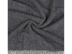 sarcia.eu Šedý bavlněný ručník s ozdobnou výšivkou, osuška, egyptský vzor 70x135 cm 2
