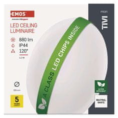 Emos LED přisazené svítidlo TIVI, kruhové bílé 5,5W, IP44, Neutrální bílá