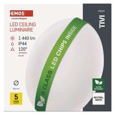 Emos LED přisazené svítidlo TIVI, kruhové bílé 8,6W, IP44, Neutrální bílá