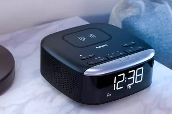  modern bluetooth óra rádió philips tar7606 nagyszerű hangszórók usb töltés qi töltés kikapcsolás időzítő alvás szundi funkció 