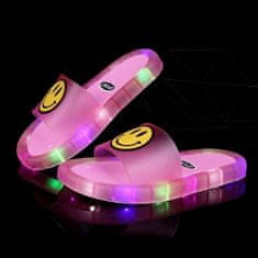 JOJOY® Dětské Pantofle s LED světly, Pohodlné dětské Nazouváky | HAPPYS Růžový 34/35