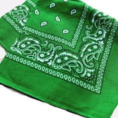 Motohadry.com Šátek Paisley bandana - 43626, trávově zelená, 55x55 cm