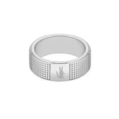 Lacoste Originální pánský ocelový prsten Stencil 2040195 (Obvod 64 mm)