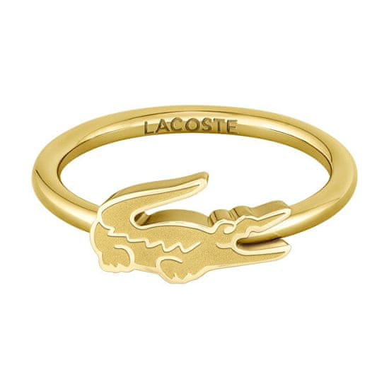 Lacoste Originální pozlacený prsten Crocodile 2040054