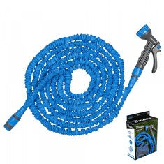 Bradas Flexibilní, smršťovací zahradní hadice 5m-15m s postřikovačem - modrá TRICK HOSE BR-WTH515BL