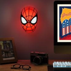 CurePink Dekorativní lampa Marvel: Spidermanova maska (14 x 23 x 11 cm)
