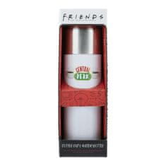 CurePink Hliníková termoska s pohárem Friends|Přátelé: Central Perk logo (1040 ml)