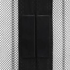 Vidaxl Závěsy do dveří proti hmyzu 2 ks s magnety černé 220 x 130 cm