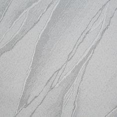 Eurofirany Eurofirany Dekorativní běhoun ERIKA 40x140 bílý stříbrný mramor