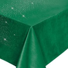 Inny Dekorativní ubrus SHINY 140x220 velurová láhev zelená s krystaly
