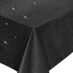 Inny Dekorativní ubrus SHINY 140x220 velur černý s krystaly