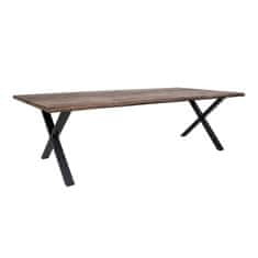 House Nordic Jídelní stůl, uzený olejovaný dub se zvlněným okrajem, připravený k rozšíření\n100x300x75 cm