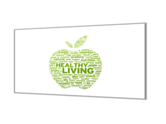 Glasdekor Ochranná deska Apple ilustrace abstrakt - Ochranná deska: 60x80cm, Lepení na zeď: Bez lepení na zeď