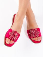 Amiatex Módní nazouváky dámské růžové bez podpatku + Ponožky Gatta Calzino Strech, odstíny růžové, 37