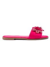Amiatex Módní nazouváky dámské růžové bez podpatku + Ponožky Gatta Calzino Strech, odstíny růžové, 37