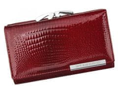 Gregorio Elegantní kožená lakovaná peněženka Gregorio TALIA, červená