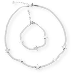 ewena Dámský náhrdelník s náramkem z chirurgické oceli KM6427