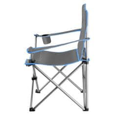 NILLS CAMP Skládací židle NC3079 šedá-modrá