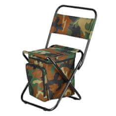 NILLS CAMP Skládací židle s úložným prostorem NC3012 maskáčová
