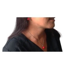 ewena Souprava z chirurgické oceli červené perly