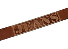 ewena Pánsky kožený pásek jeans hnědý -různé délky, Délka CM: 105 cm
