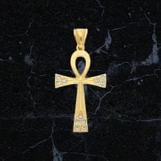 ewena Ocelový kříž z chirurgické oceli Gold KT232
