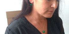 ewena Souprava z chirurgické oceli zelené perly