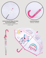 CurePink Dětský automatický deštník Peppa Pig|Prasátko Peppa