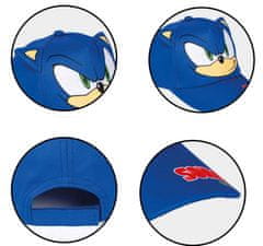 CurePink Dětská kšiltovka Sonic The Hedgehog|Ježek Sonic: Ježek s ušima (obvod 53 cm)