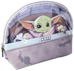 CurePink Kosmetická taška The Mandalorian: Baby Yoda (23 x 19 x 8 cm)