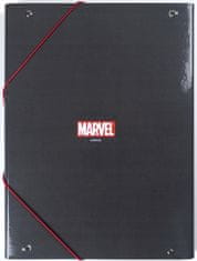 CurePink A4 složka na sešity Marvel: Avengers Faces (24 x 34 x 4 cm)