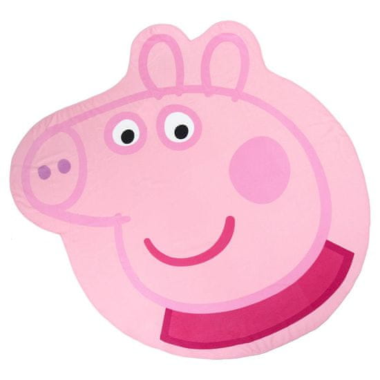 CurePink 2D dětský ručník - osuška Peppa Pig: Peppa (130 x 126 cm) polyester