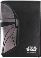 CurePink Blok A5 Star Wars|Hvězdné války - The Mandalorian: Helma (15 x 21 cm) 128 stran