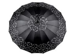 Kraftika 1ks černá dámský vystřelovací deštník větvičky a květy